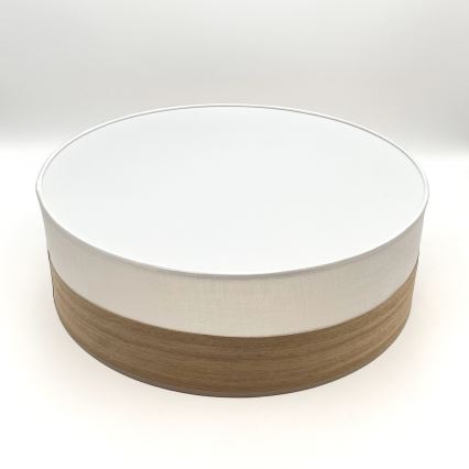 Plafonieră SIRJA WOOD 2xE27/15W/230V d. 45 cm alb/stejar