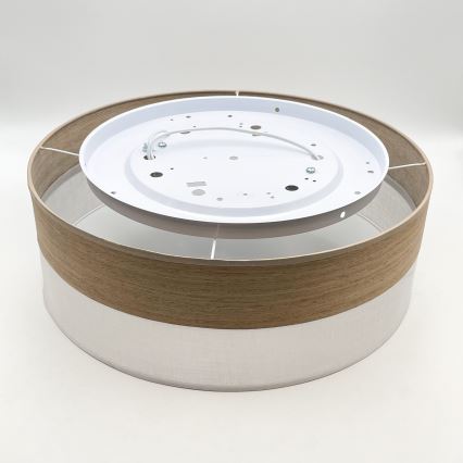 Plafonieră SIRJA WOOD 2xE27/15W/230V d. 45 cm alb/stejar