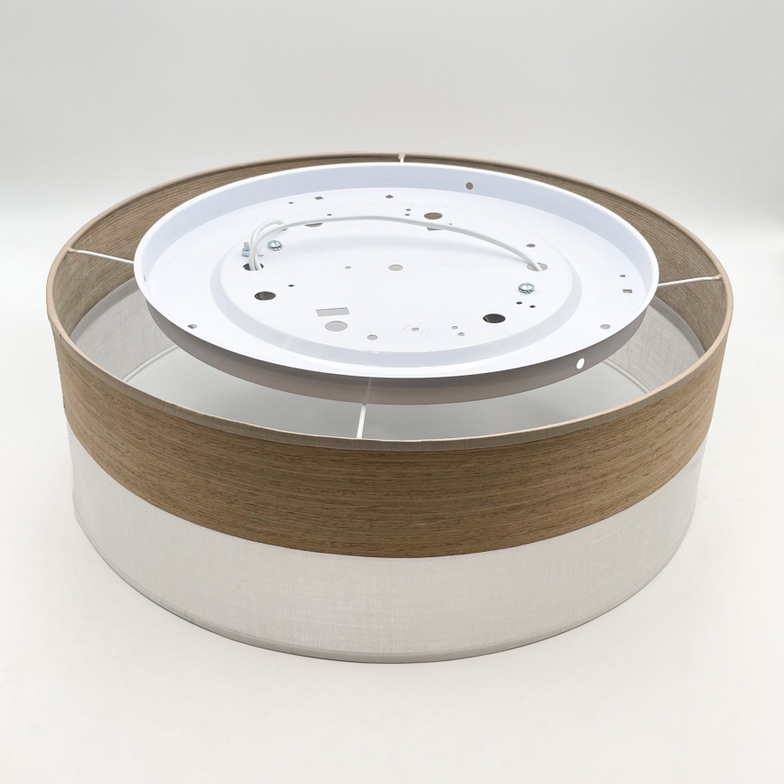 Plafonieră SIRJA WOOD 2xE27/15W/230V d. 45 cm alb/stejar