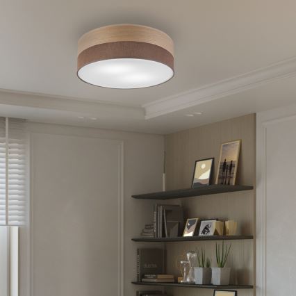 Plafonieră SIRJA WOOD 2xE27/15W/230V d. 45 cm maro/stejar