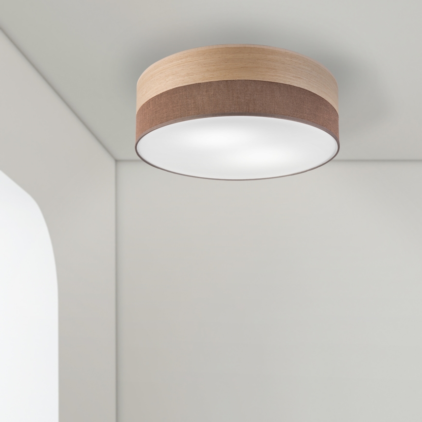 Plafonieră SIRJA WOOD 2xE27/15W/230V d. 45 cm maro/stejar