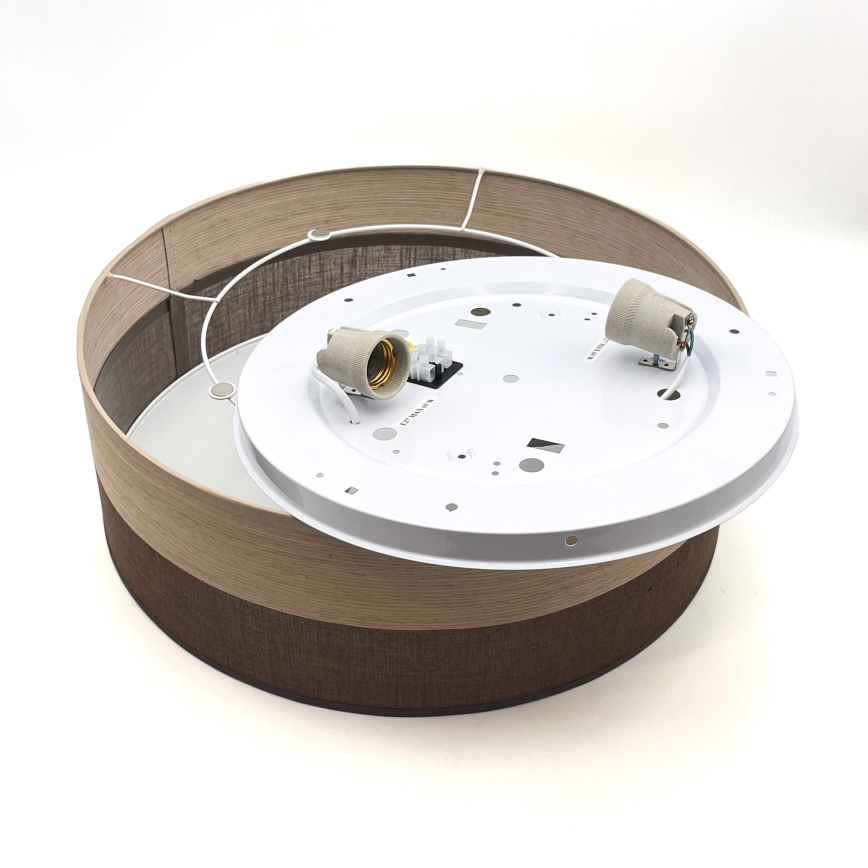 Plafonieră SIRJA WOOD 2xE27/15W/230V d. 45 cm maro/stejar