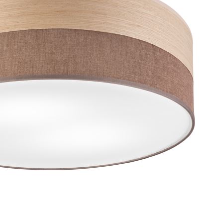 Plafonieră SIRJA WOOD 2xE27/15W/230V d. 45 cm maro/stejar