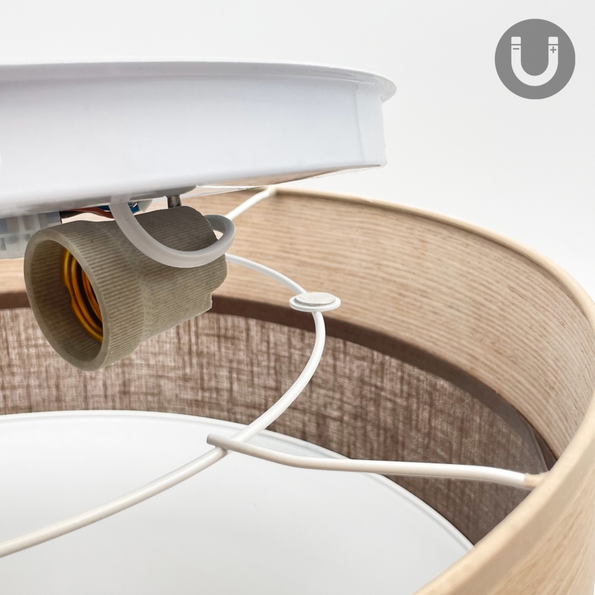 Plafonieră SIRJA WOOD 2xE27/15W/230V d. 45 cm maro/stejar