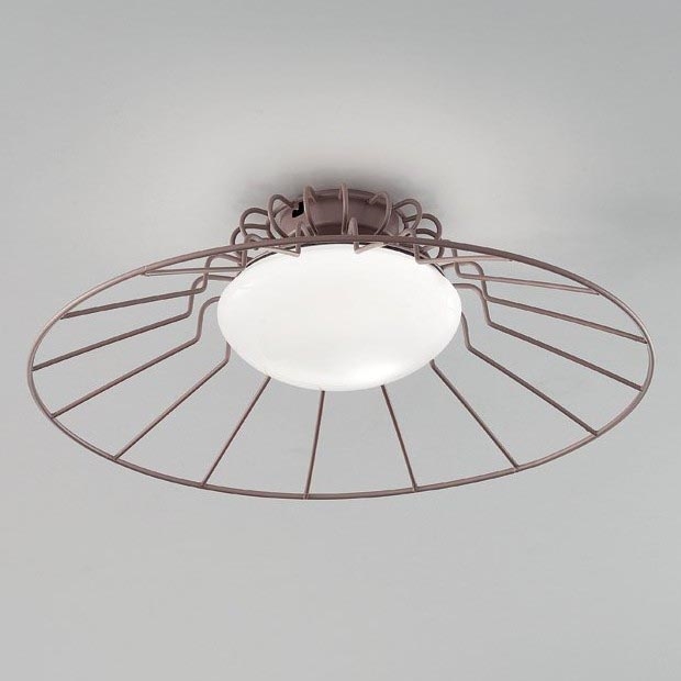 Plafonieră SIRU SUNRISE 1xGX53/10W/230V maro/alb sticlă venețiană