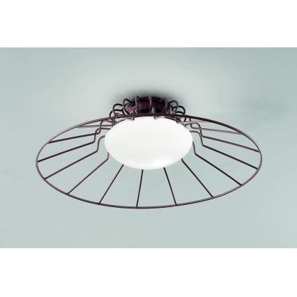 Plafonieră SIRU SUNRISE 1xGX53/10W/230V maro/alb sticlă venețiană