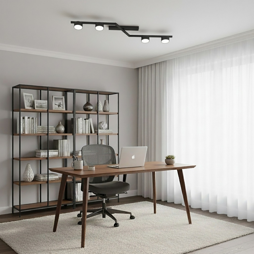 Plafonieră SKAN 4xGX53/12W/230V, neagră