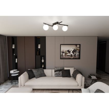 Plafonieră SMART 3xE14/10W/230V negru/alb