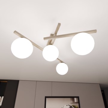 Plafonieră SMART 4xE14/10W/230V bej/alb