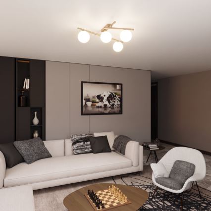 Plafonieră SMART 4xE14/10W/230V bej/alb