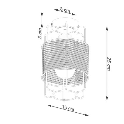Plafonieră GIZUR 1xE27/15W/230V