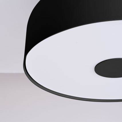 Plafonieră OMIQ 4xE27/15W/230V Ø 30 cm negru