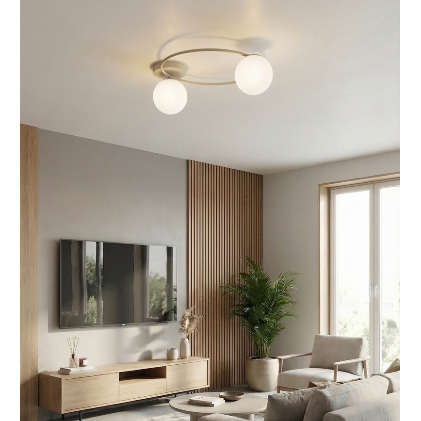 Plafonieră SOPRA 2xE14/10W/230V bej/alb