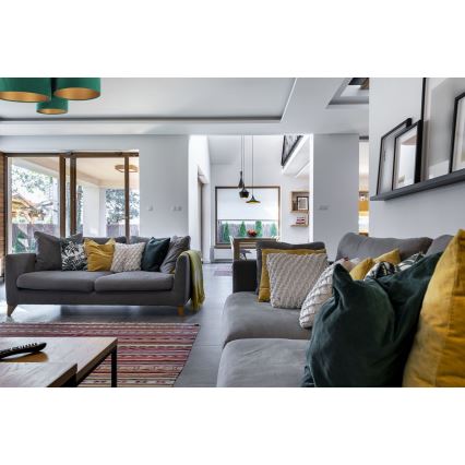 Plafonieră SPACE 3xE27/60W/230V verde/auriu