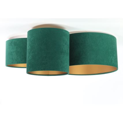 Plafonieră SPACE 3xE27/60W/230V verde/auriu