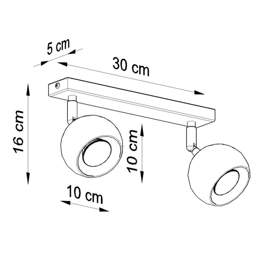 Plafonieră spot OCULARE 2xGU10/40W/230V