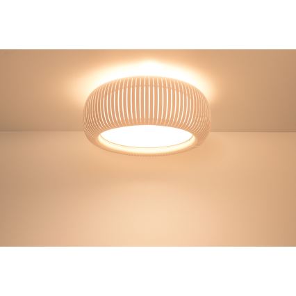 Plafonieră STRIPES, 2x E27/40W/230V, Ø55 cm, crem/alb