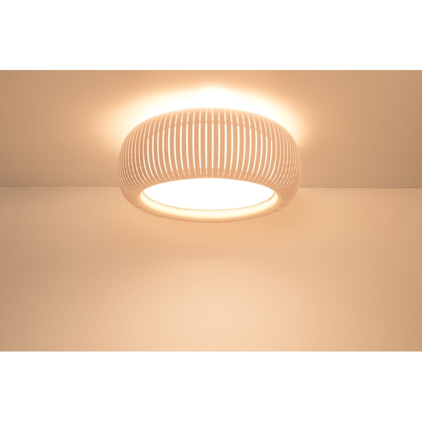 Plafonieră STRIPES, 2x E27/40W/230V, Ø55 cm, crem/alb