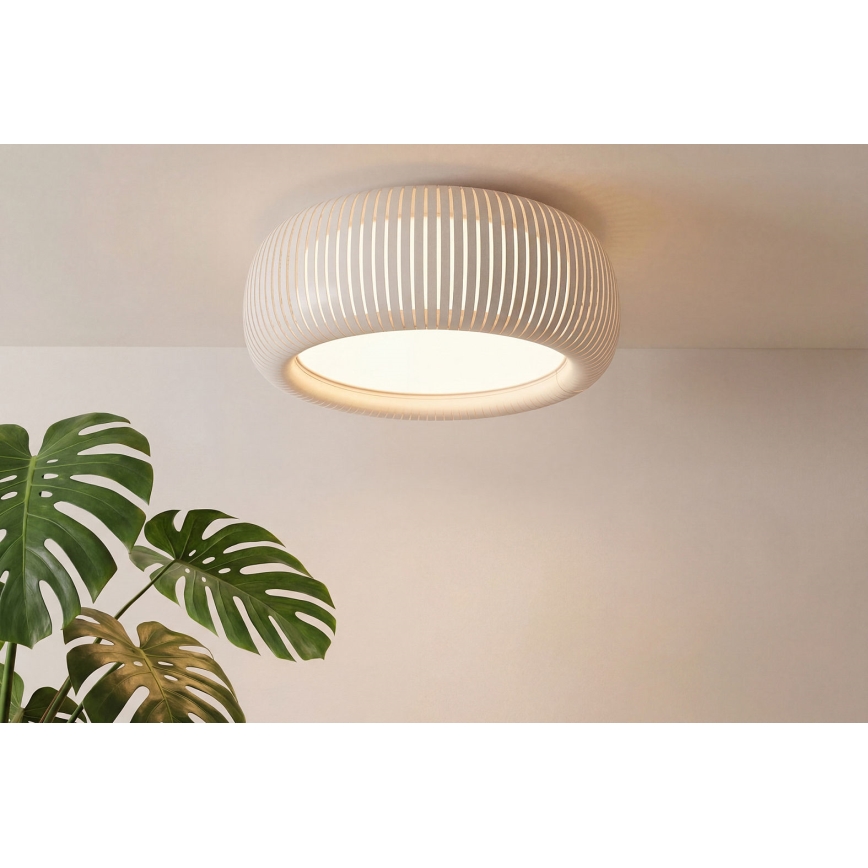 Plafonieră STRIPES, 2x E27/40W/230V, Ø55 cm, crem/alb