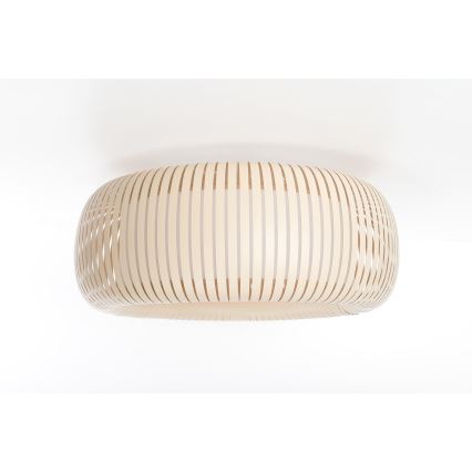 Plafonieră STRIPES, 2x E27/40W/230V, Ø55 cm, crem/alb