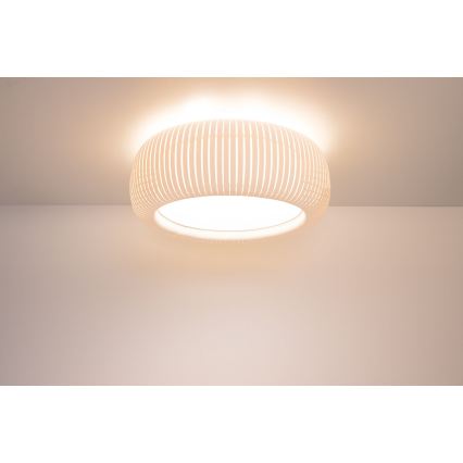 Plafonieră STRIPES 2xE27/40W/230V Ø 55 cm alb/crem