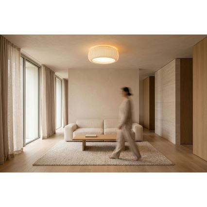 Plafonieră STRIPES 2xE27/40W/230V Ø 55 cm alb/crem
