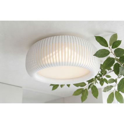 Plafonieră STRIPES 2xE27/40W/230V Ø 55 cm alb/crem