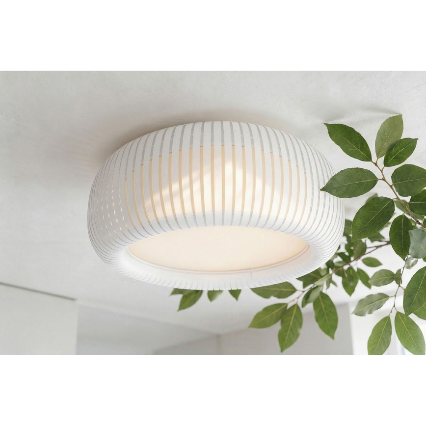 Plafonieră STRIPES 2xE27/40W/230V Ø 55 cm alb/crem