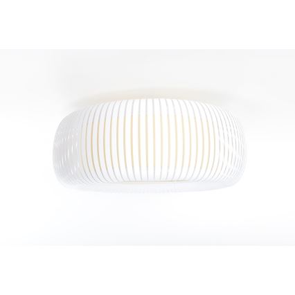 Plafonieră STRIPES 2xE27/40W/230V Ø 55 cm alb/crem