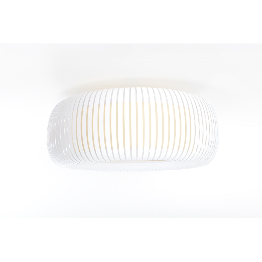 Plafonieră STRIPES 2xE27/40W/230V Ø 55 cm alb/crem