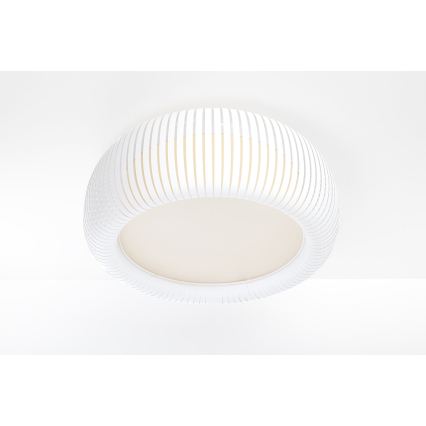 Plafonieră STRIPES 2xE27/40W/230V Ø 55 cm alb/crem