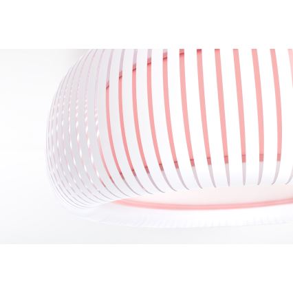 Plafonieră STRIPES, 2xE27/40W/230V, Ø 55 cm, alb/roz