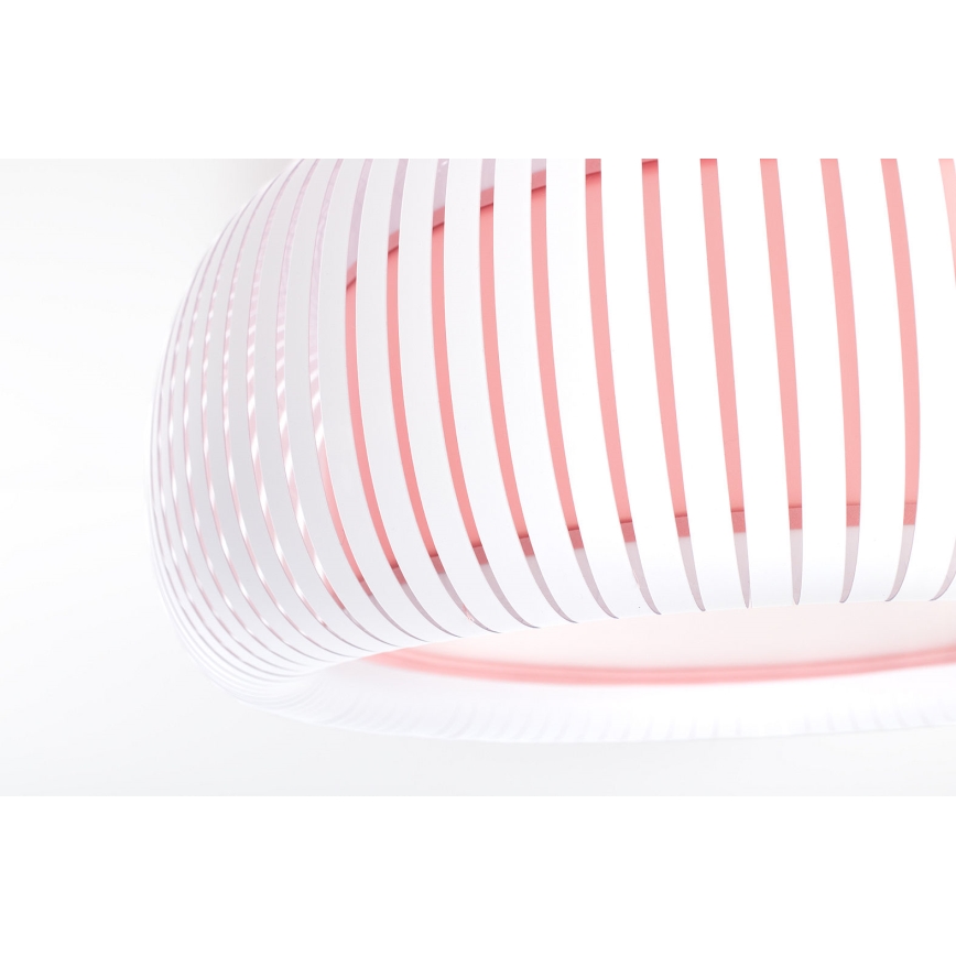 Plafonieră STRIPES, 2xE27/40W/230V, Ø 55 cm, alb/roz
