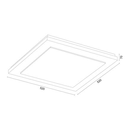 Plafonieră TABOR Argon 1870, 4xE27/15W/230V, 52x52 cm, albă