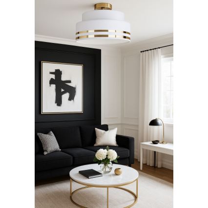 Plafonieră TAMI 1xE27/60W/230V crem/auriu