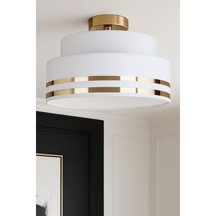 Plafonieră TAMI 1xE27/60W/230V crem/auriu