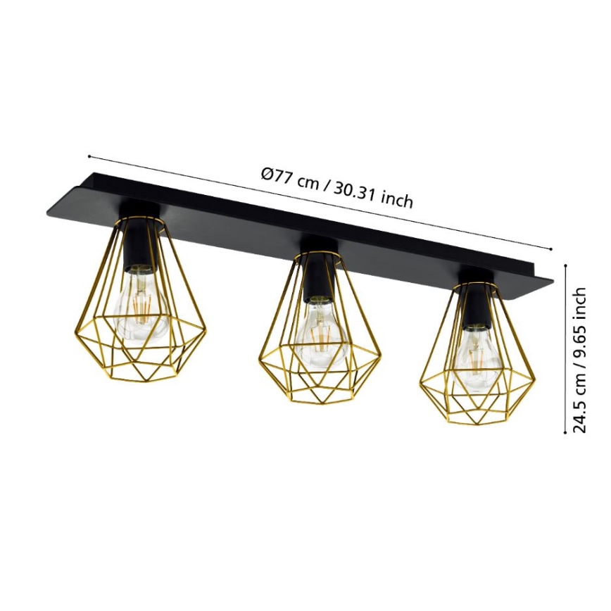 Plafonieră 3xE27/40W/230V Eglo