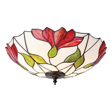 Plafonieră Tiffany BOTANICA Endon 63960, 2xE27/60W/230V, Ø 45 cm