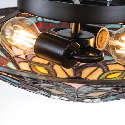 Quoizel - Plafonieră Tiffany LARISSA, 2xE27/40W/230V, Ø 41,2 cm