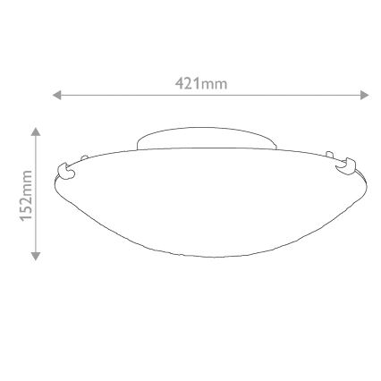 Quoizel - Plafonieră Tiffany LARISSA, 2xE27/40W/230V, Ø 41,2 cm