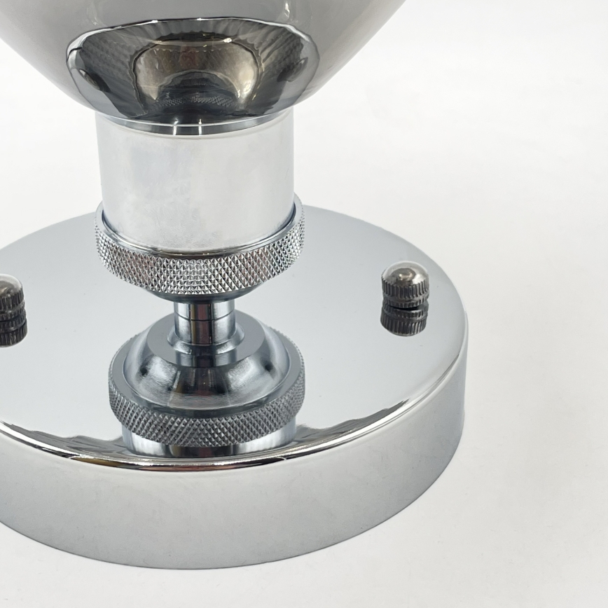 Plafonieră TRISH 1xE27/15W/230V crom lucios/negru fumuriu