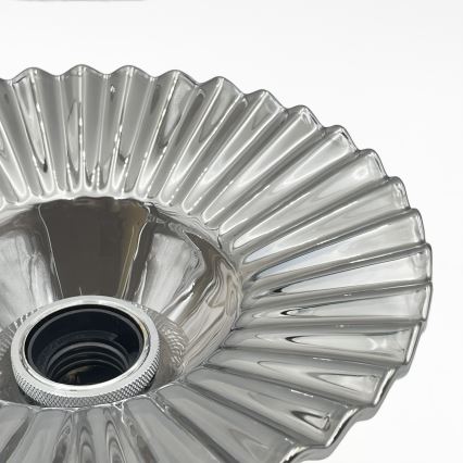 Plafonieră TRISH 1xE27/15W/230V crom lucios/negru fumuriu