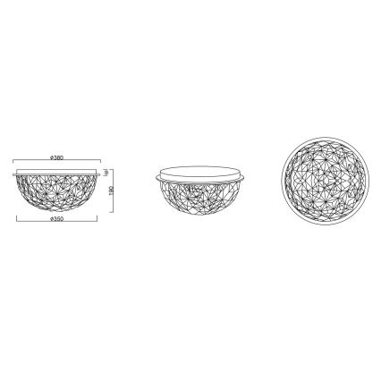 Plafonieră TRITON 3xE14/10W/230V Reality