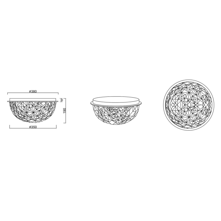 Plafonieră TRITON 3xE14/10W/230V Reality