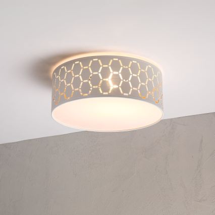 Plafonieră ULLE, 1 x E27, 15 W, 230 V, Ø 35 cm, albă
