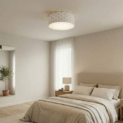 Plafonieră ULLE, 1 x E27, 15 W, 230 V, Ø 35 cm, albă