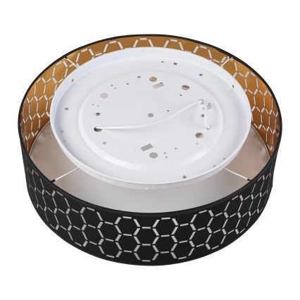 Plafonieră ULLE, 2x E27, 15W, 230V, Ø45 cm, neagră