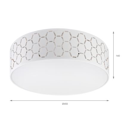 Plafonieră ULLE Ø45 cm, 2x E27, 15 W, 230 V, albă