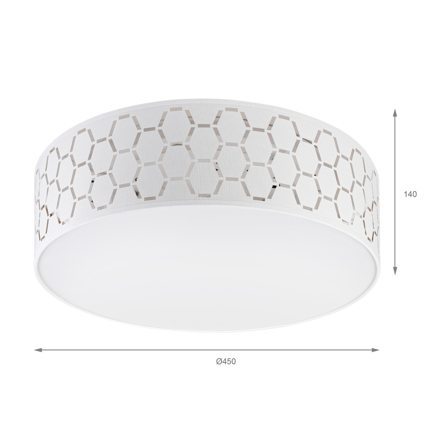 Plafonieră ULLE Ø45 cm, 2x E27, 15 W, 230 V, albă