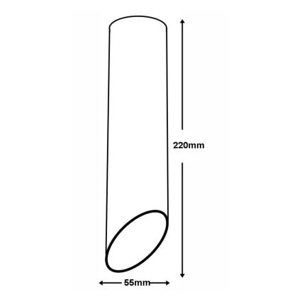 Plafoniera VALDA 1xGU10 / 60W / 230V negru